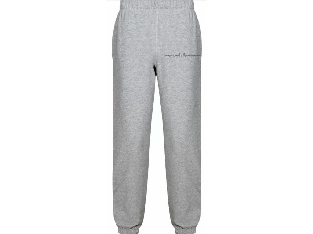 ITEM SOLD!!) Light Grey Colsie Sweatpants with Red Hearts •medium